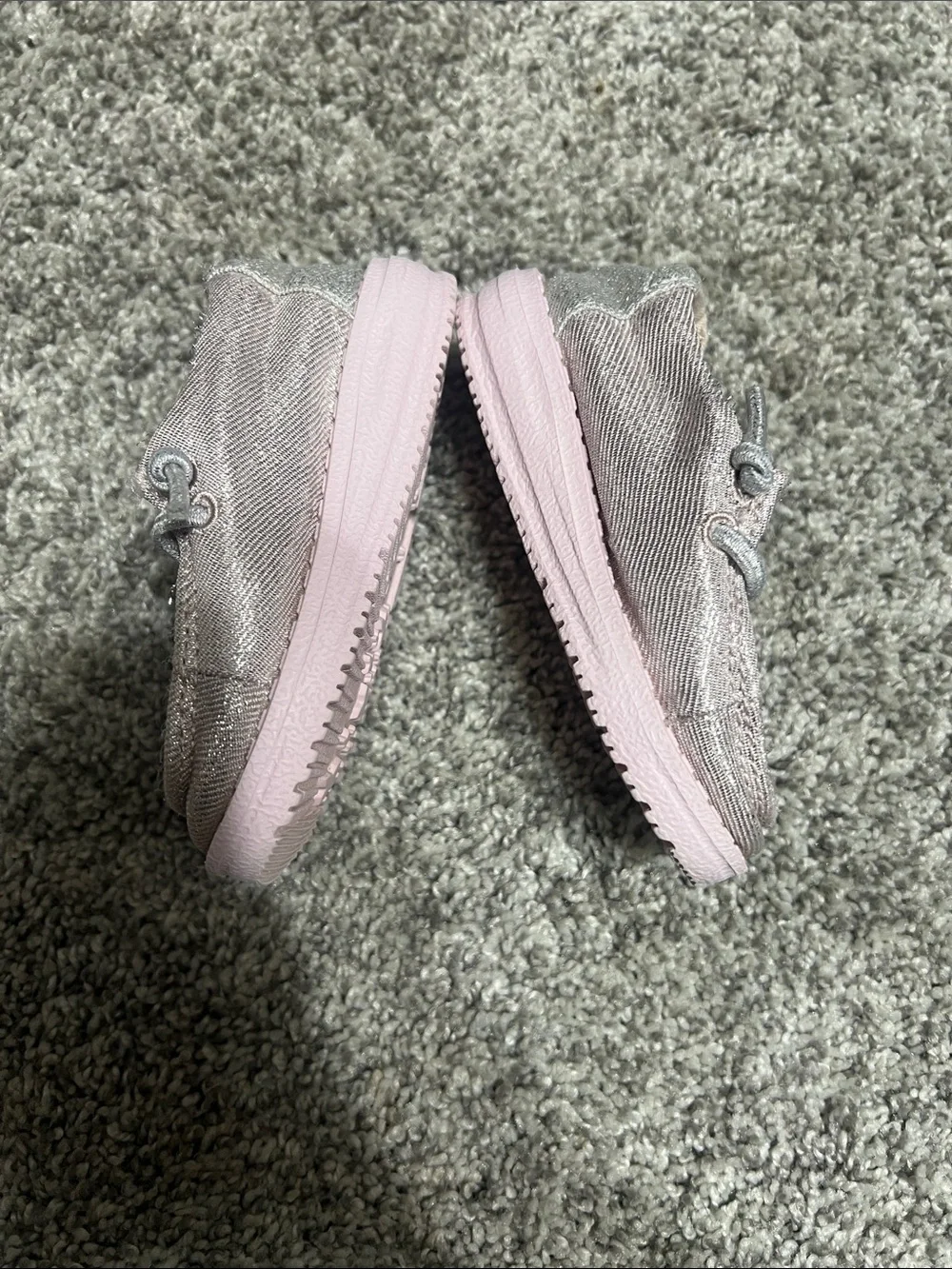 Hey Dude Girls Light Pink Canvas Slip-On Moccasins